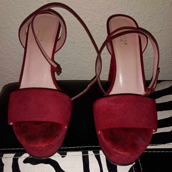 Gucci Platform Suede Heels Kid Scamosciato - Picture 11 of 15